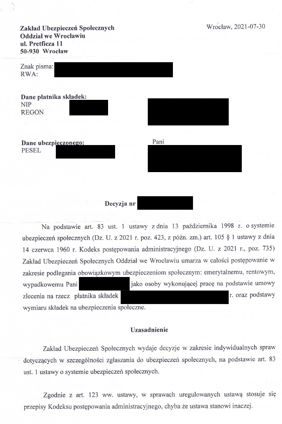Kwestionowanie umowy zlecenia a sprawne zakończenie postępowania na etapie postępowania wyjaśniającego